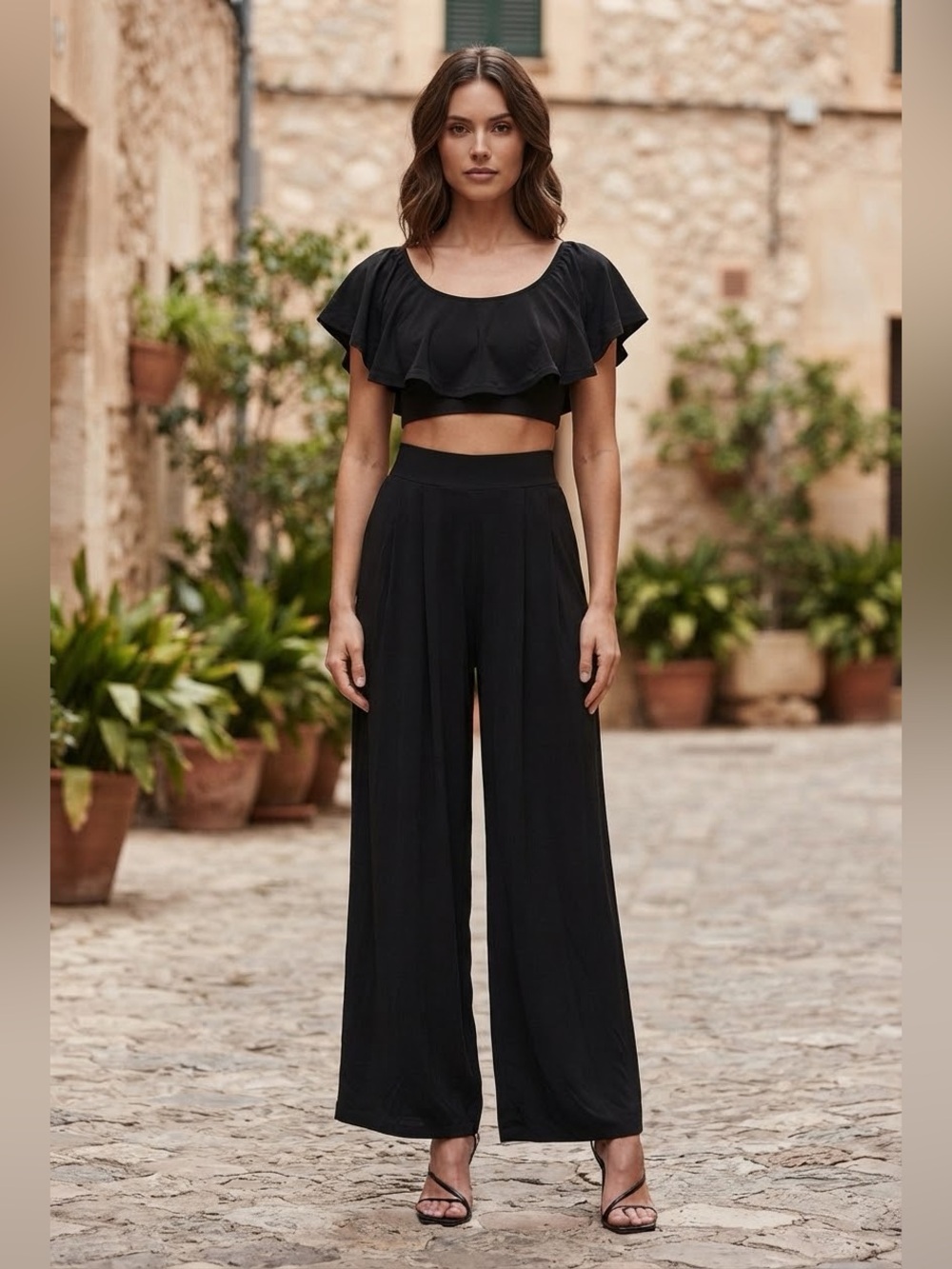 Women’s Black Tory Two Piece with Tube Top
